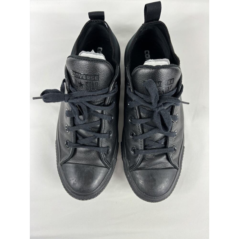 Converse Low Top Sneakers Black 8 Neoprene Gothic Goth Gothcore Black on Black - Picture 7 of 9